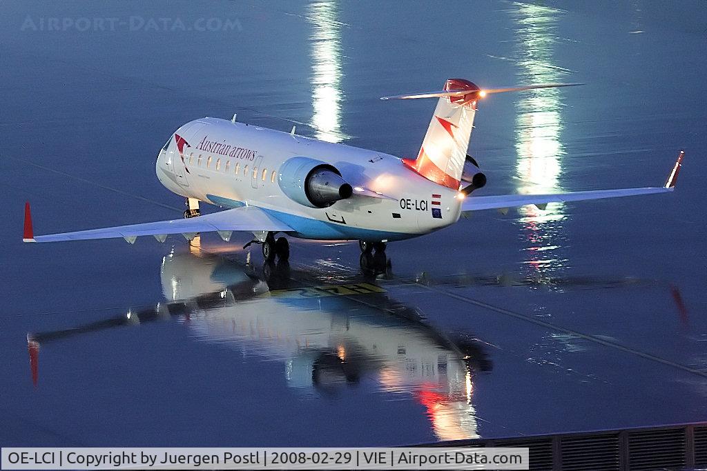 OE-LCI, 1996 Canadair CRJ-200LR (CL-600-2B19) C/N 7133, CRJ200LR - night shot