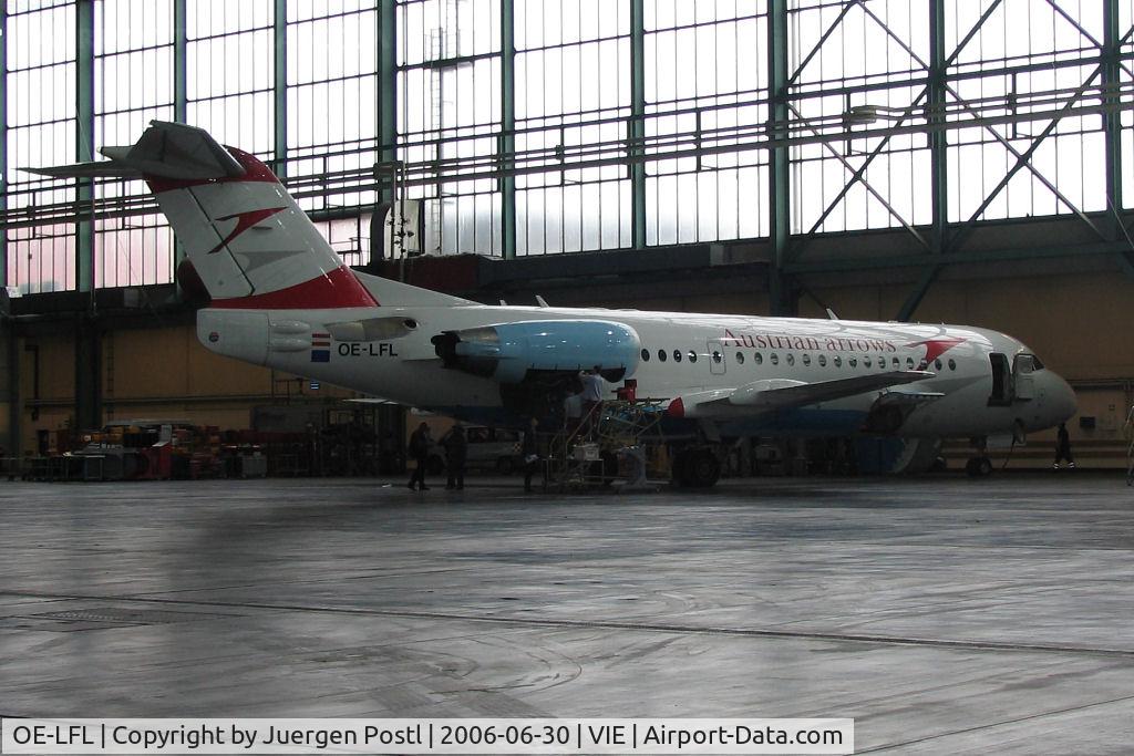 OE-LFL, 1995 Fokker 70 (F-28-0070) C/N 11573, special/hangar photos: Fokker 70