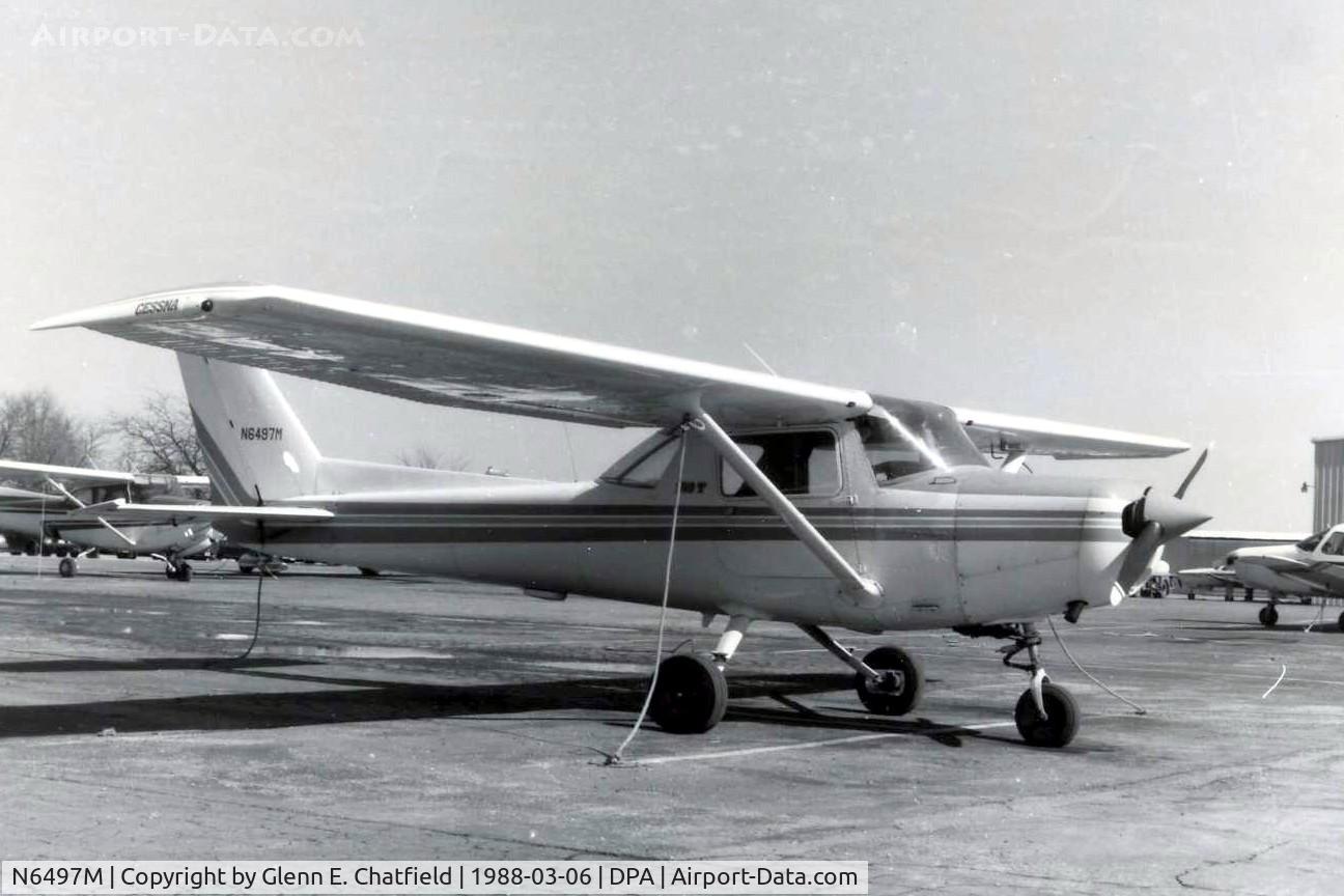 N6497M, 1980 Cessna 152 C/N 15284757, Photo taken for aircraft recognition training.