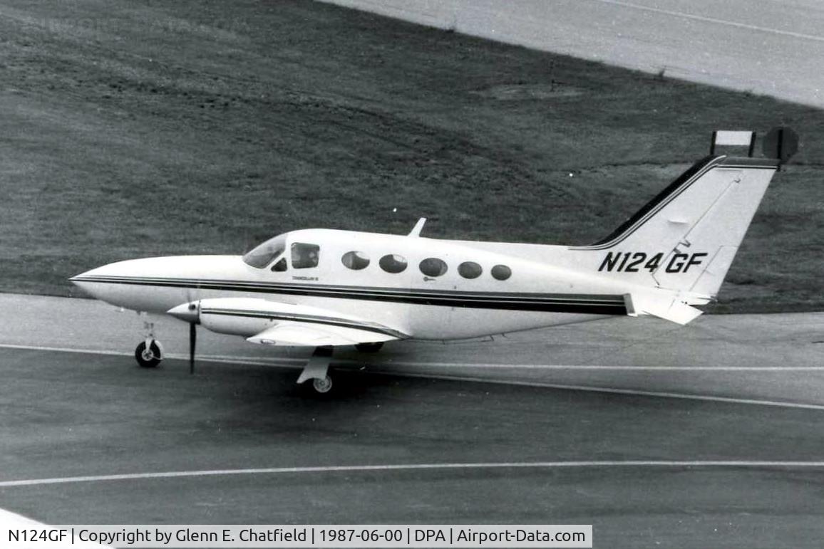 N124GF, 1984 Cessna 414A Chancellor C/N 414A1007, Photo taken for aircraft recognition training.