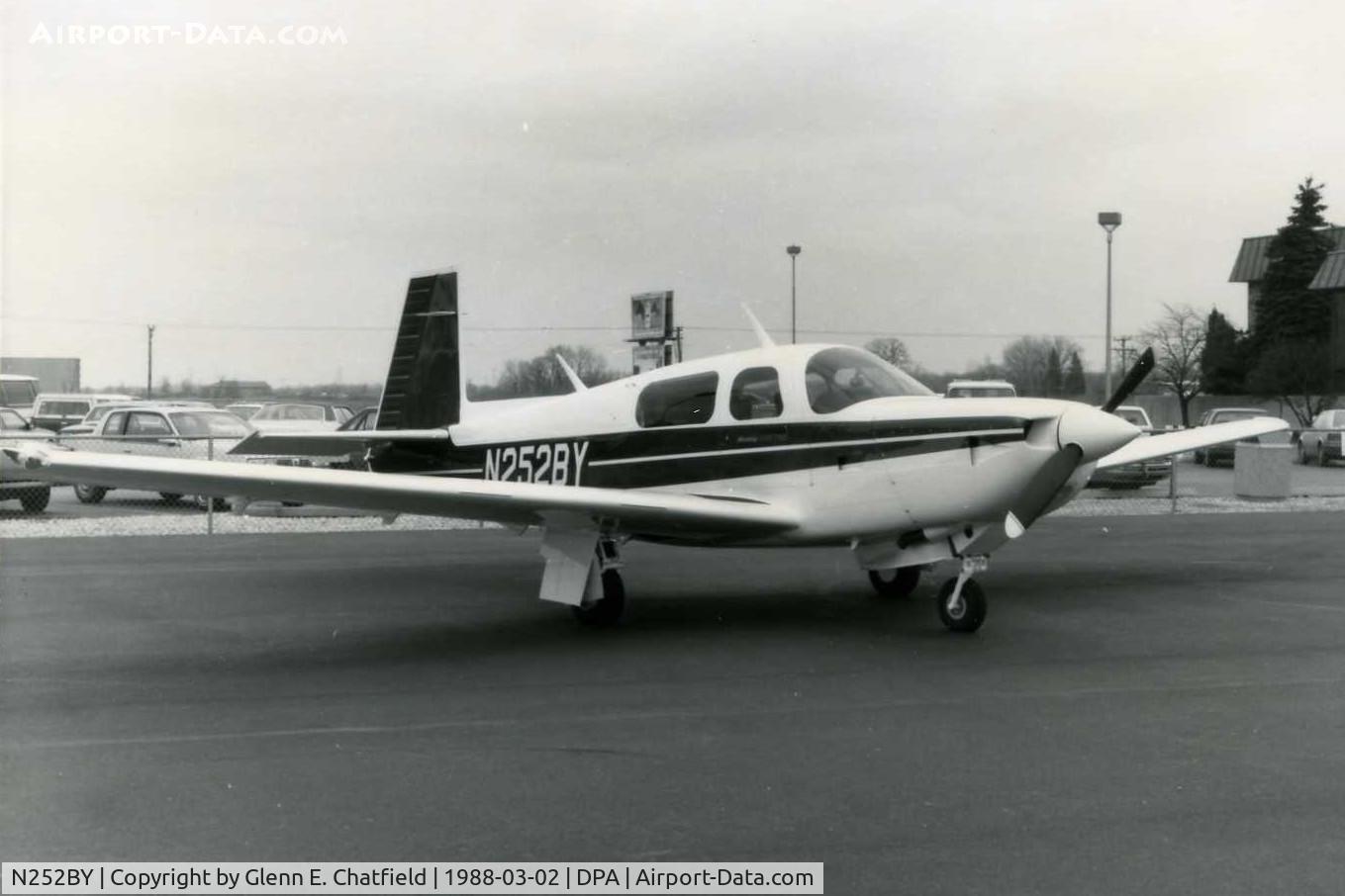 N252BY, Mooney M20K (252 TSE) C/N 25-1162, Photo taken for aircraft recognition training.