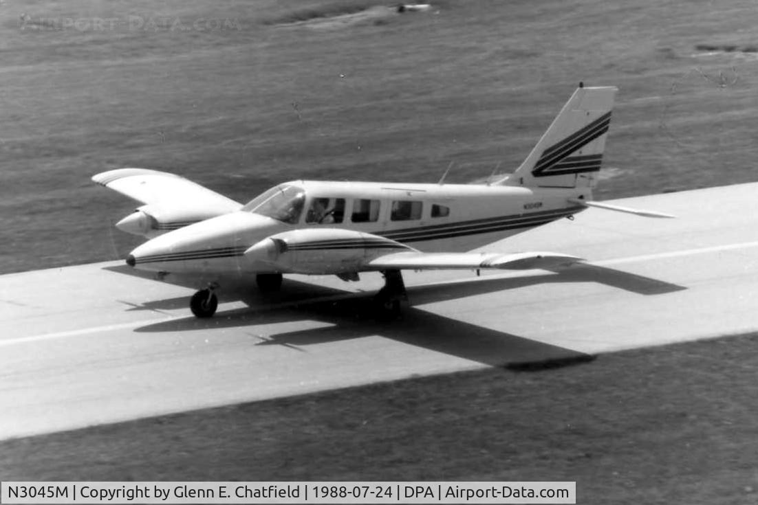 N3045M, 1977 Piper PA-34-200T C/N 34-7870038, Photo taken for aircraft recognition training.