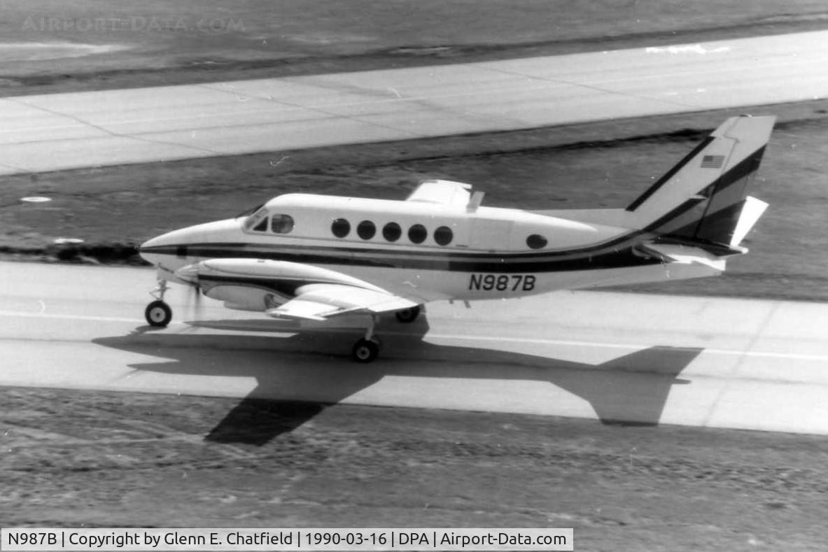 N987B, 1979 Beech B100 King Air C/N BE-81, Photo taken for aircraft recognition training.