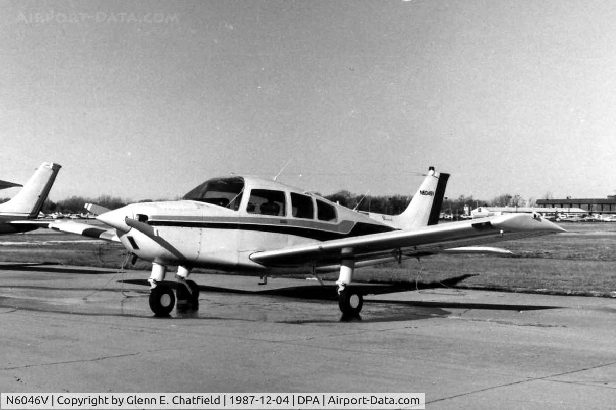 N6046V, 1979 Beech C23 Sundowner 180 C/N M-2171, Photo taken for aircraft recognition training.
