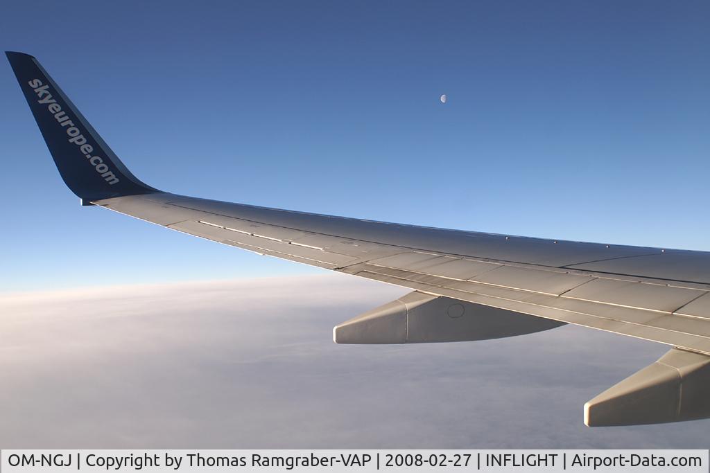 OM-NGJ, 2007 Boeing 737-76N C/N 34755, Sky Europe Airlines Boeing 737-700 (inflight VIE-AMS)