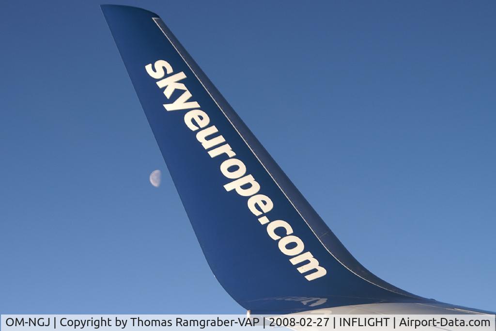 OM-NGJ, 2007 Boeing 737-76N C/N 34755, Sky Europe Airlines Boeing 737-700 (inflight VIE-AMS)