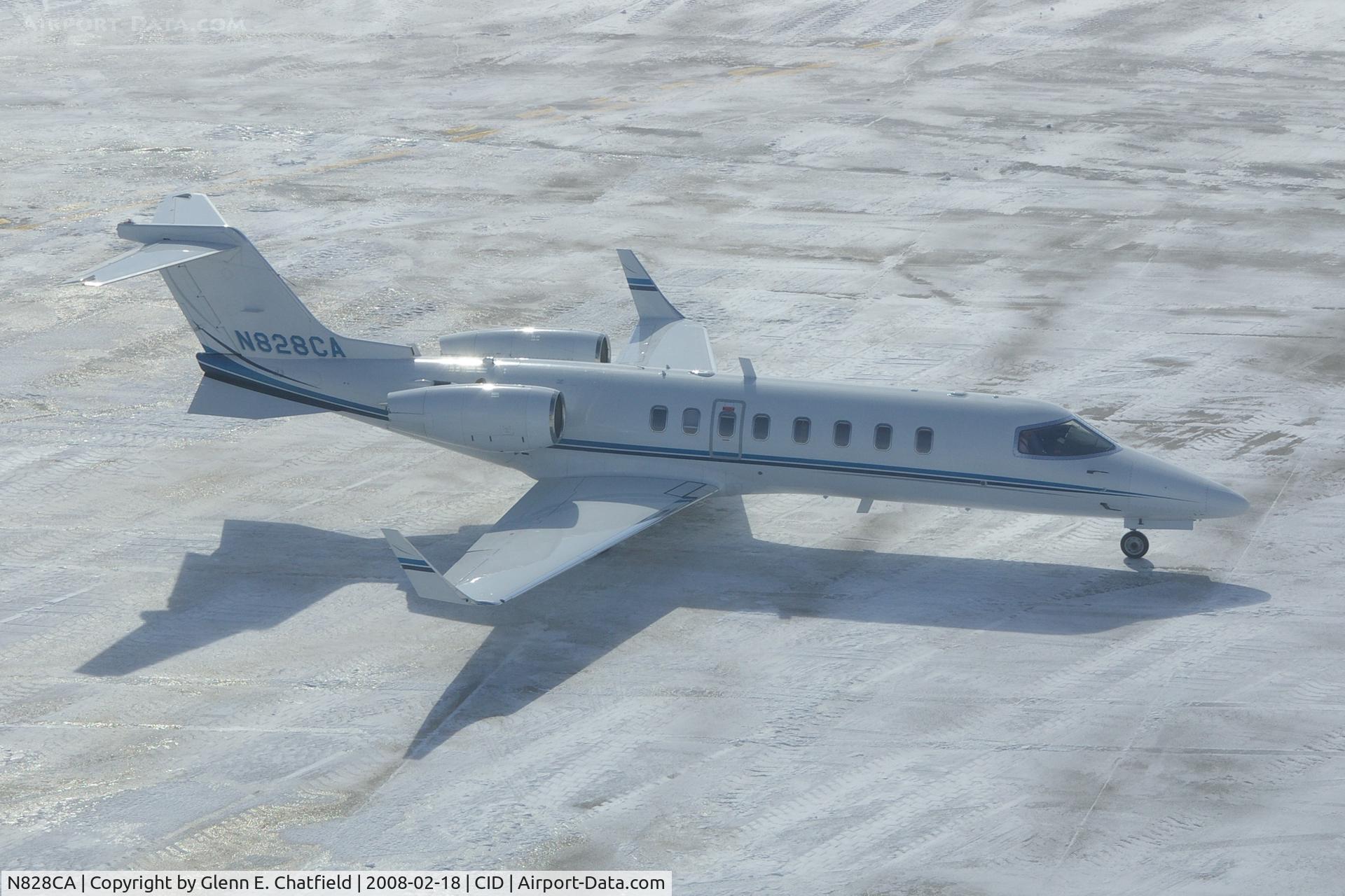 N828CA, 2001 Learjet Inc 45 C/N 159, Photo taken for aircraft recognition training.  Below the control tower
