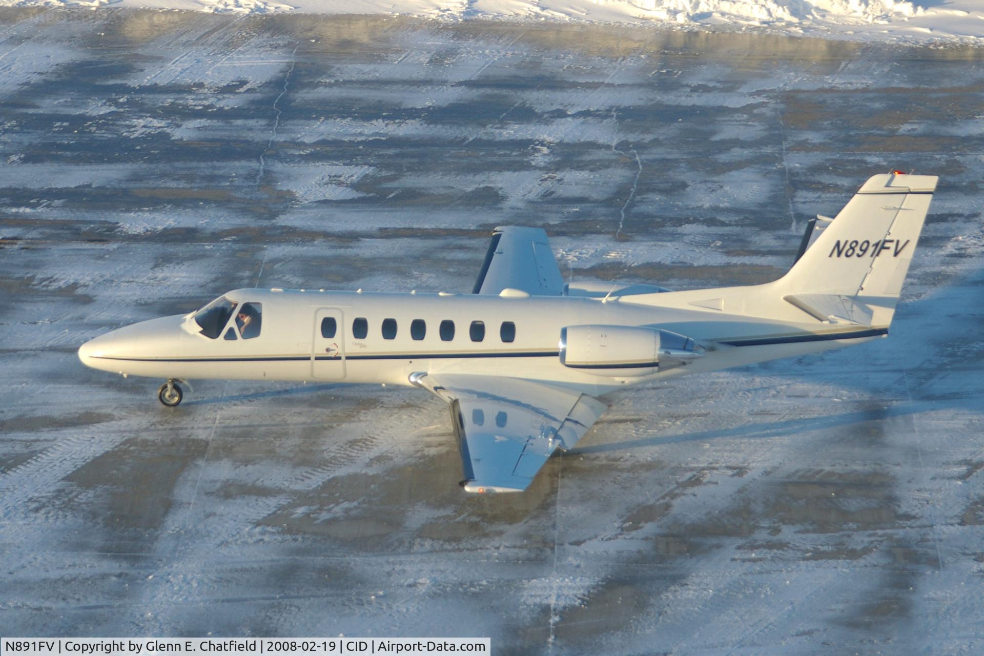 N891FV, 1997 Cessna 560 C/N 560-0427, Photo taken for aircraft recognition training.  Below the control tower.