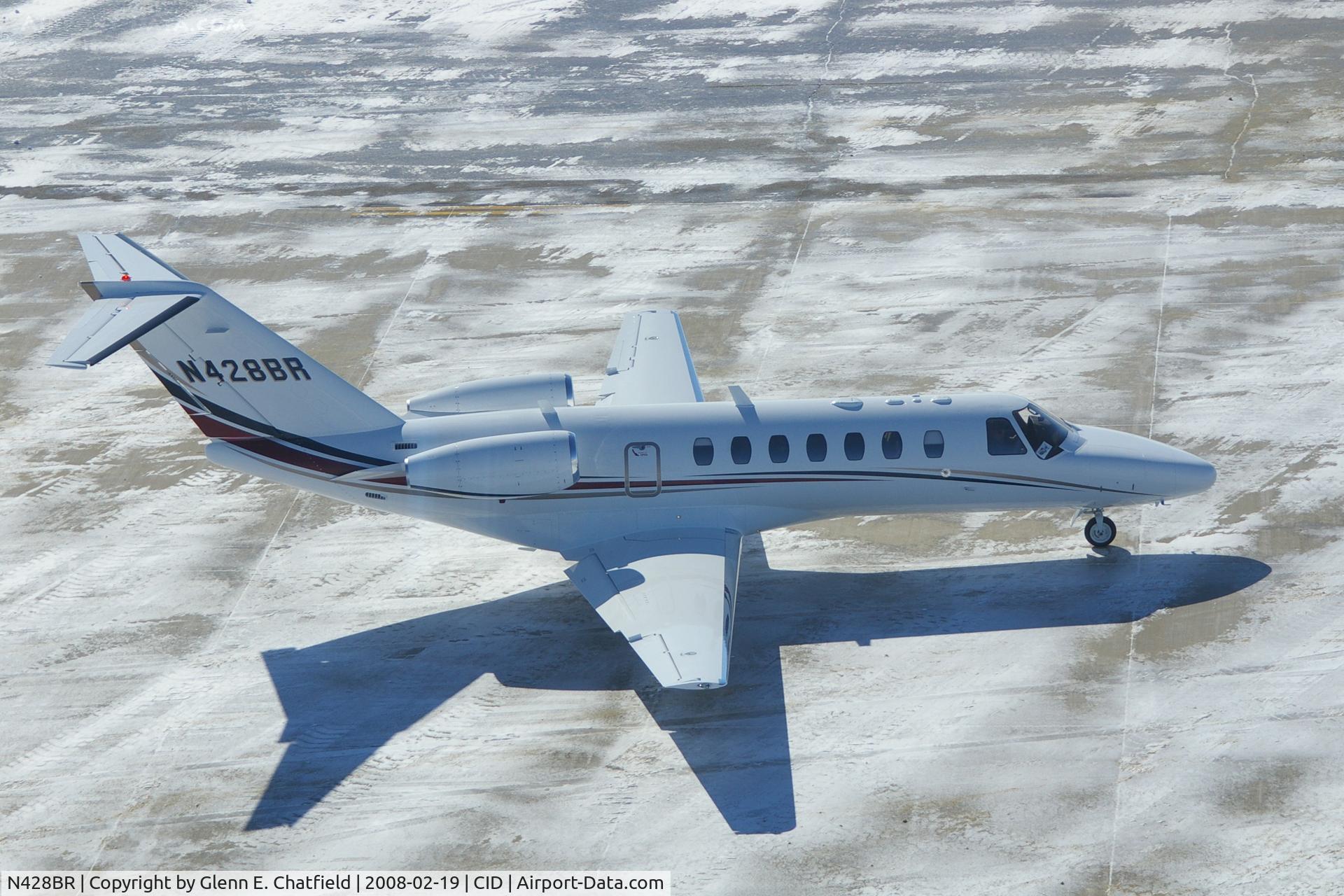 N428BR, 2007 Cessna 525B C/N 525B0205, Photo taken for aircraft recognition training.  Below the control tower