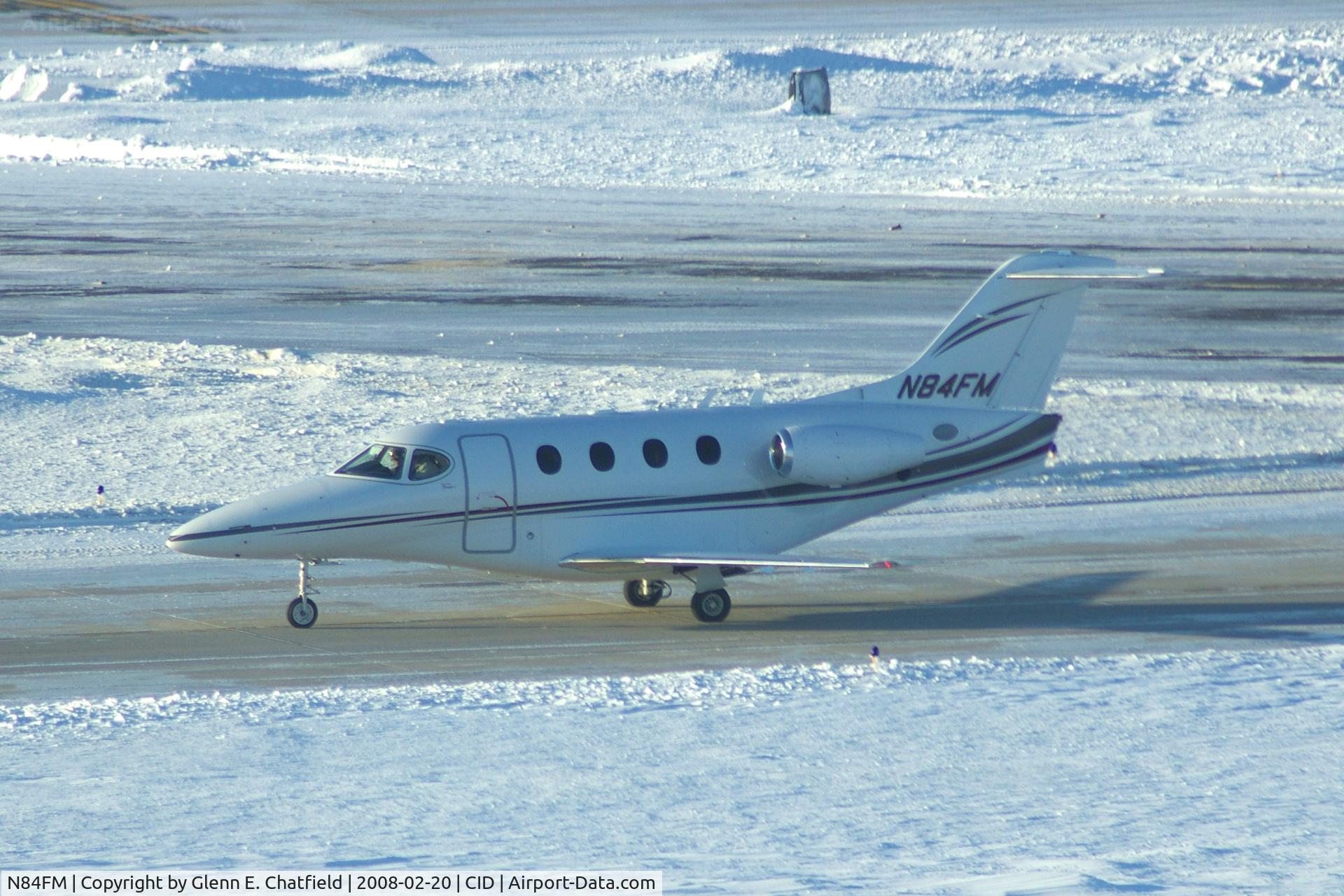 N84FM, Raytheon Aircraft Company 390 C/N RB-30, Shot long distance in early morning.