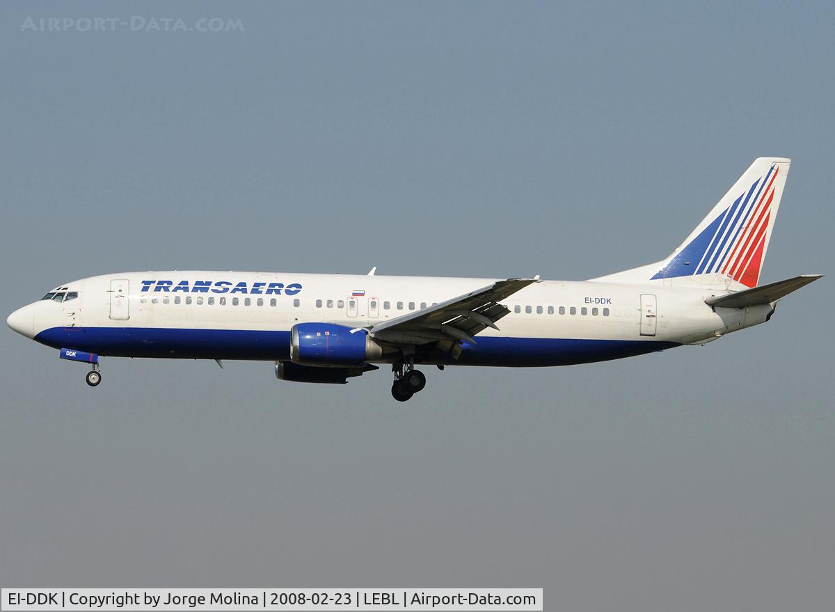 EI-DDK, 1989 Boeing 737-4S3 C/N 24165, Clear to land RWY 25R.