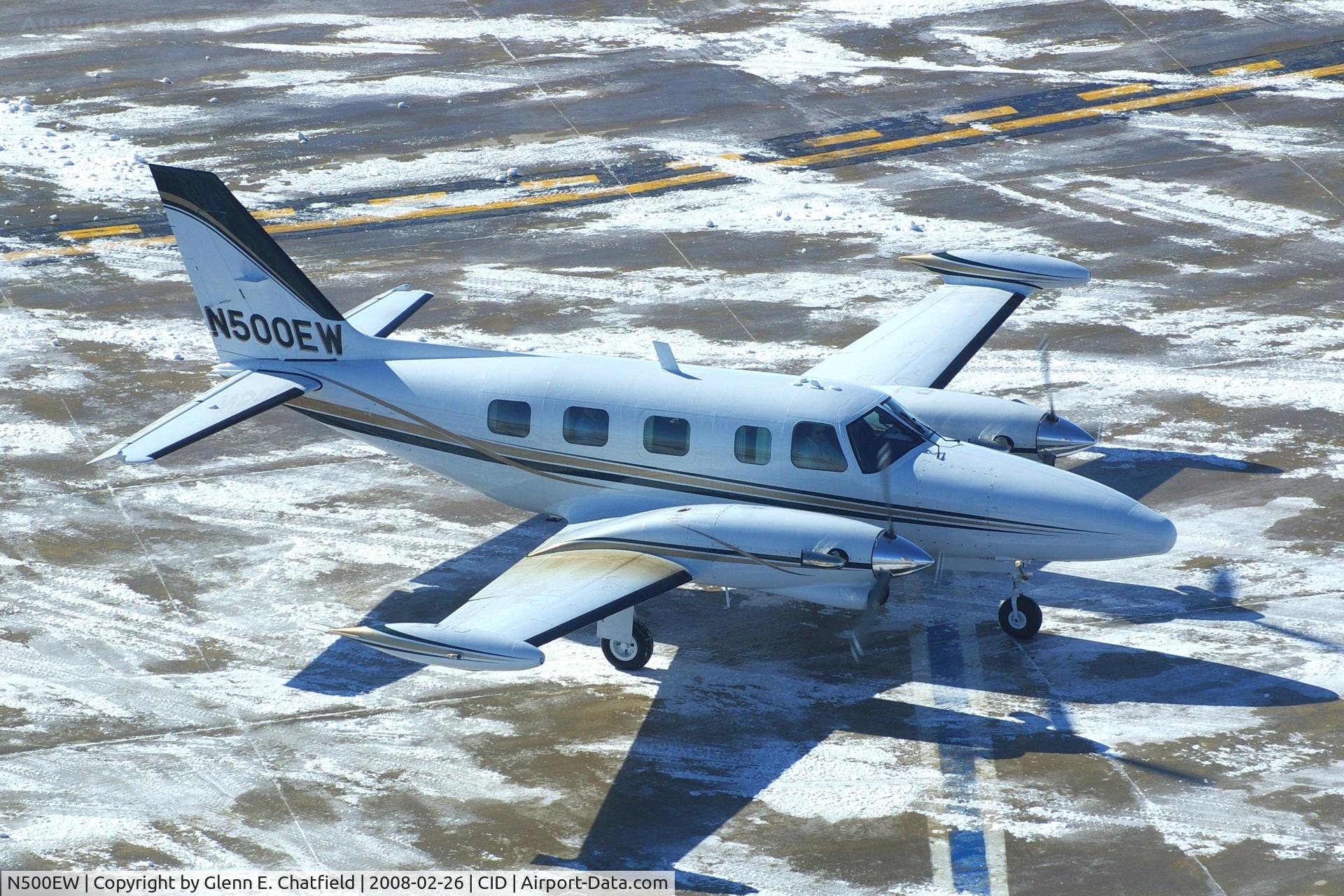 N500EW, 1982 Piper PA-31T2 C/N 31T-8166060, Photo taken for aircraft recognition training.  Below the control tower