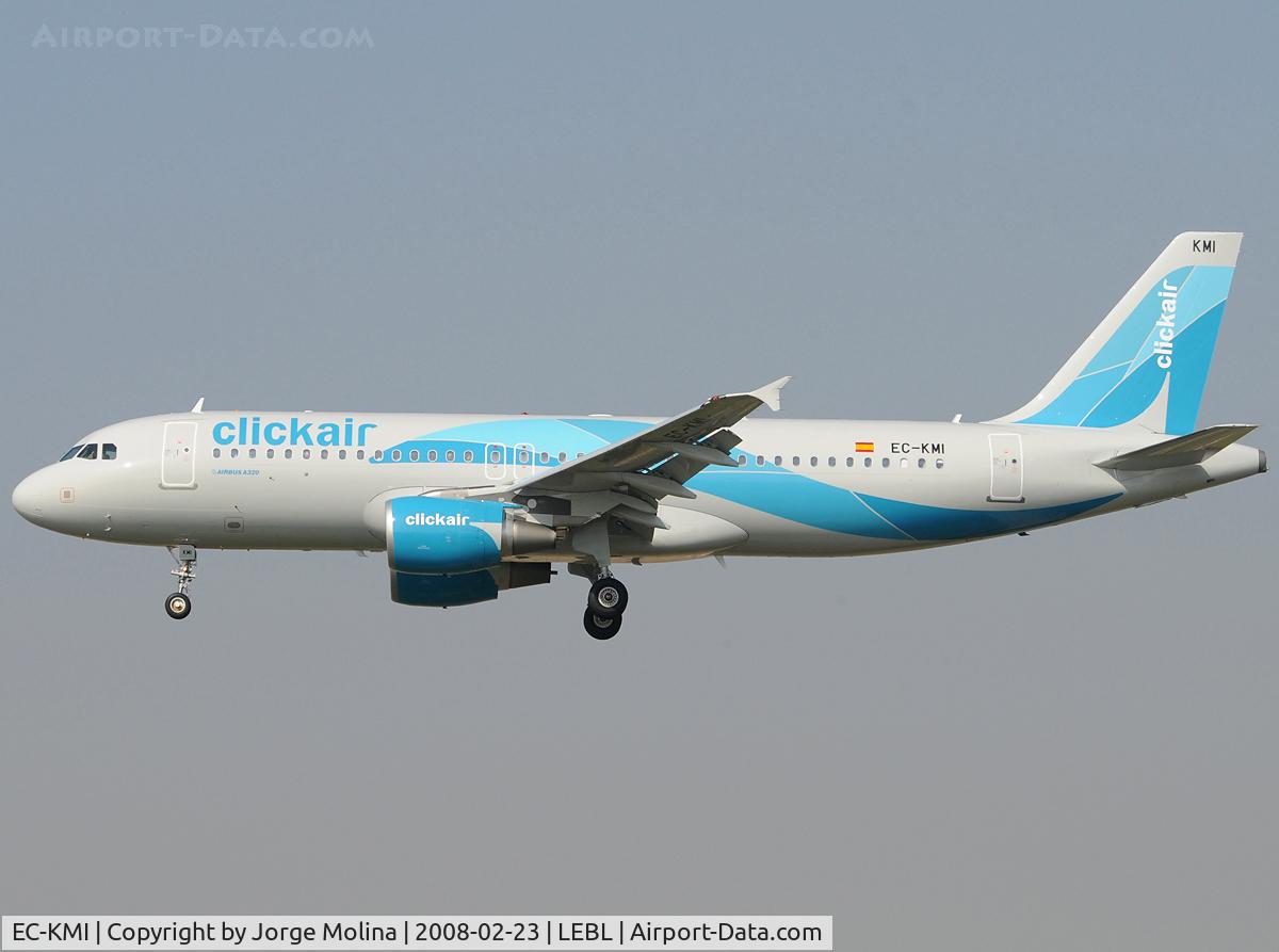 EC-KMI, 2008 Airbus A320-216 C/N 3400, New A320 for Clickair, delivery 14FEB/2008.