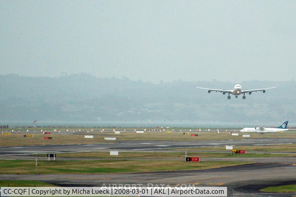 CC-CQF, 2001 Airbus A340-313X C/N 442, Strong cross-wind approach