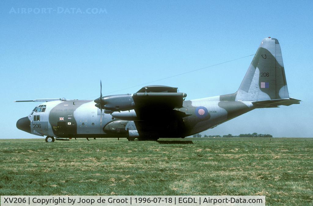 XV206, Lockheed C-130K Hercules C.1 C/N 382-4231, This Hercules is one used by special forces. Hence the pods at the wing tips. It was w/o in 2006.