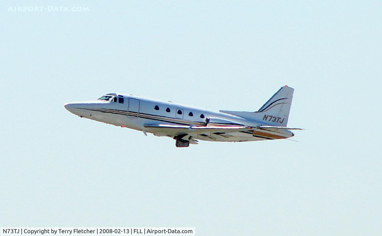 N73TJ, 1979 Rockwell International NA-265-65 Sabreliner 65 C/N 465-12, Nice to see a Sabre bizjet still flying - this one climbs out of Ft.Lauderdale Int