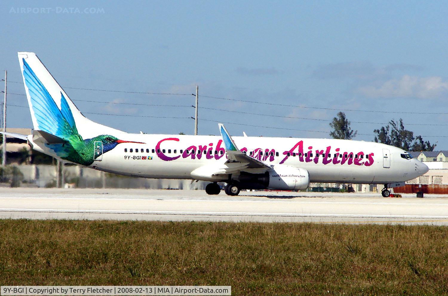 9Y-BGI, 2000 Boeing 737-8Q8 C/N 28232, Caribbean Airways B737 at Miami