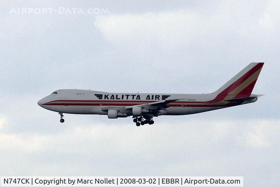 N747CK, 1979 Boeing 747-221F C/N 21743, Landing at Brussels Airport
