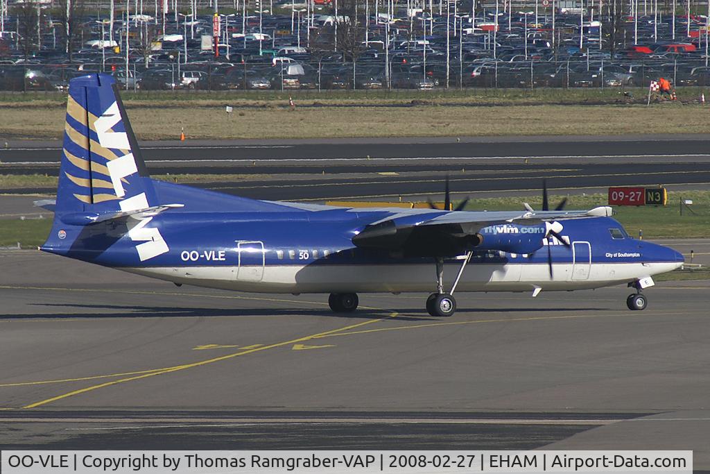 OO-VLE, 1988 Fokker 50 C/N 20132, VLM Airlines Fokker 50