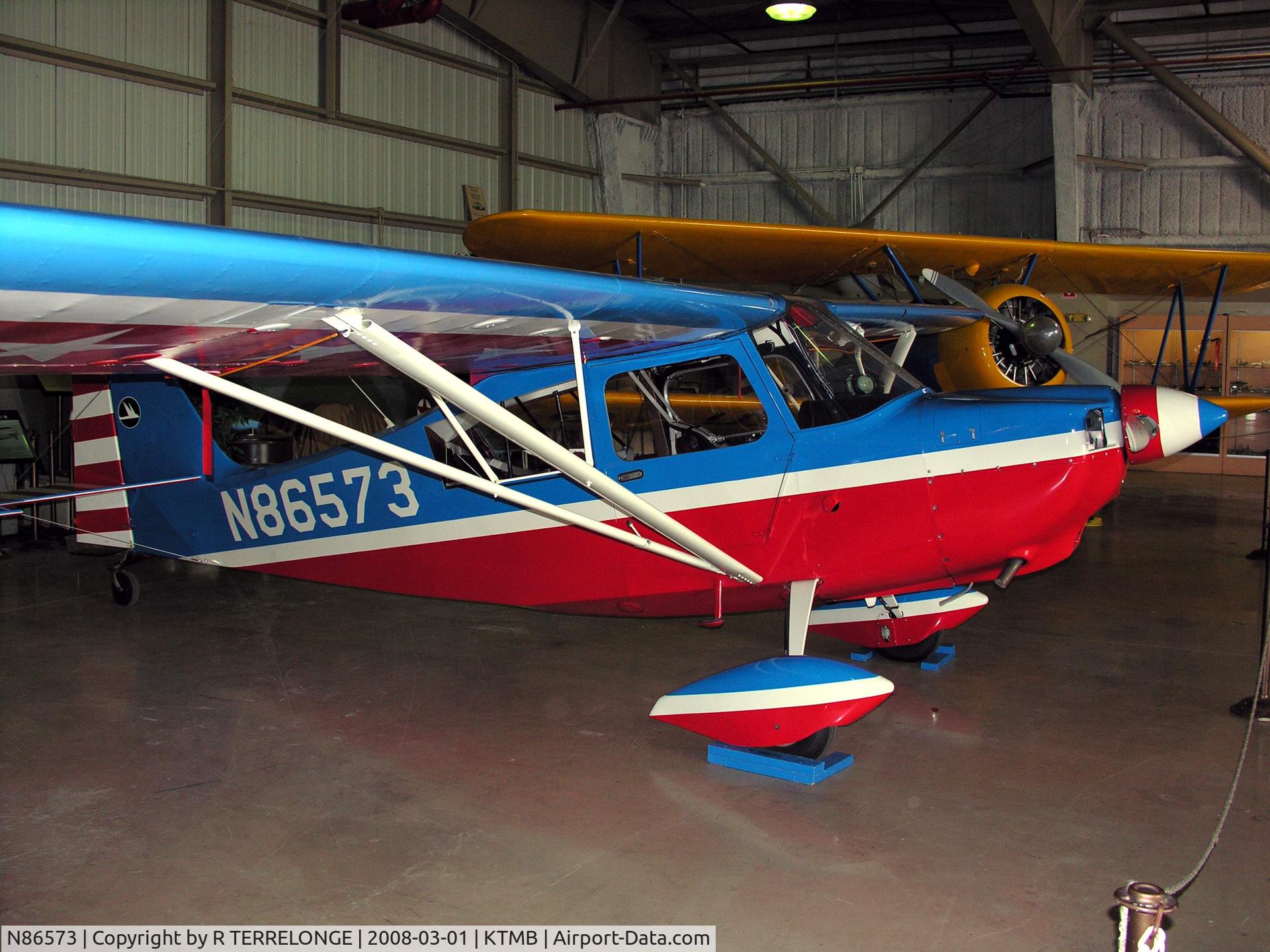 N86573, 1973 Bellanca 8KCAB Decathlon C/N 132-74, MIAMI AIR MUSEUM - TAMIAMI AIRPORT