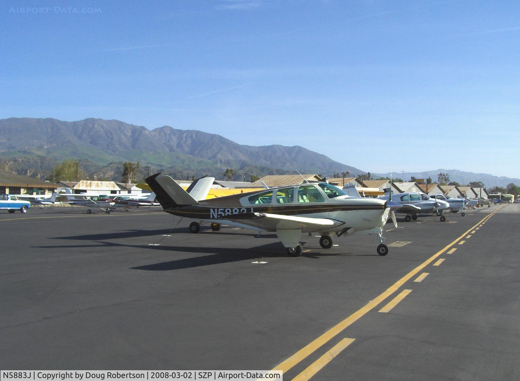 N5883J, 1965 Beech S35 Bonanza C/N D-7874, 1965 Beech S35 BONANZA, Continental IO-520-B 285 Hp