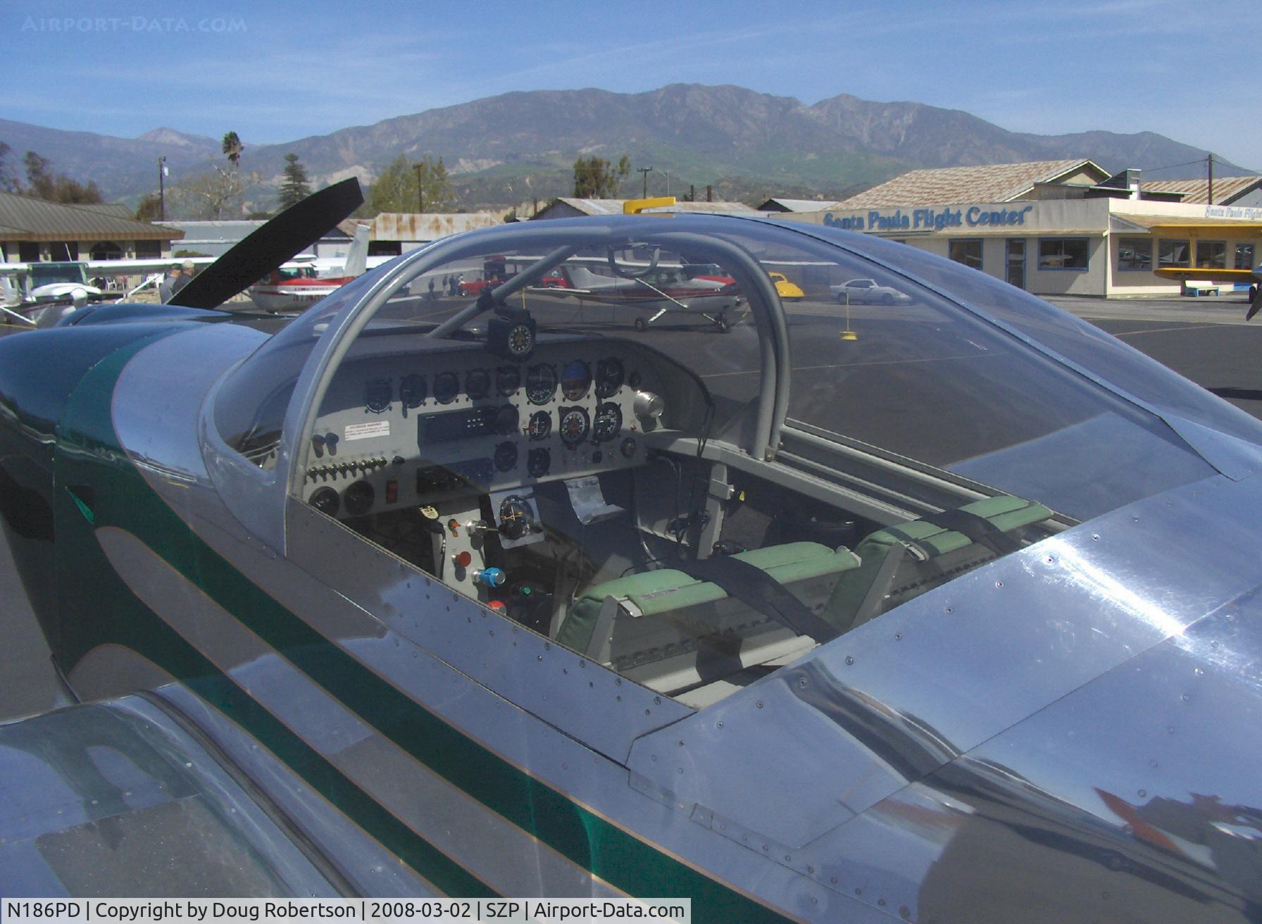 N186PD, 1999 Vans RV-6 C/N 22096, 1999 Johnson/Albrecht VAN's RV-6, panel-this aircraft flown from right side