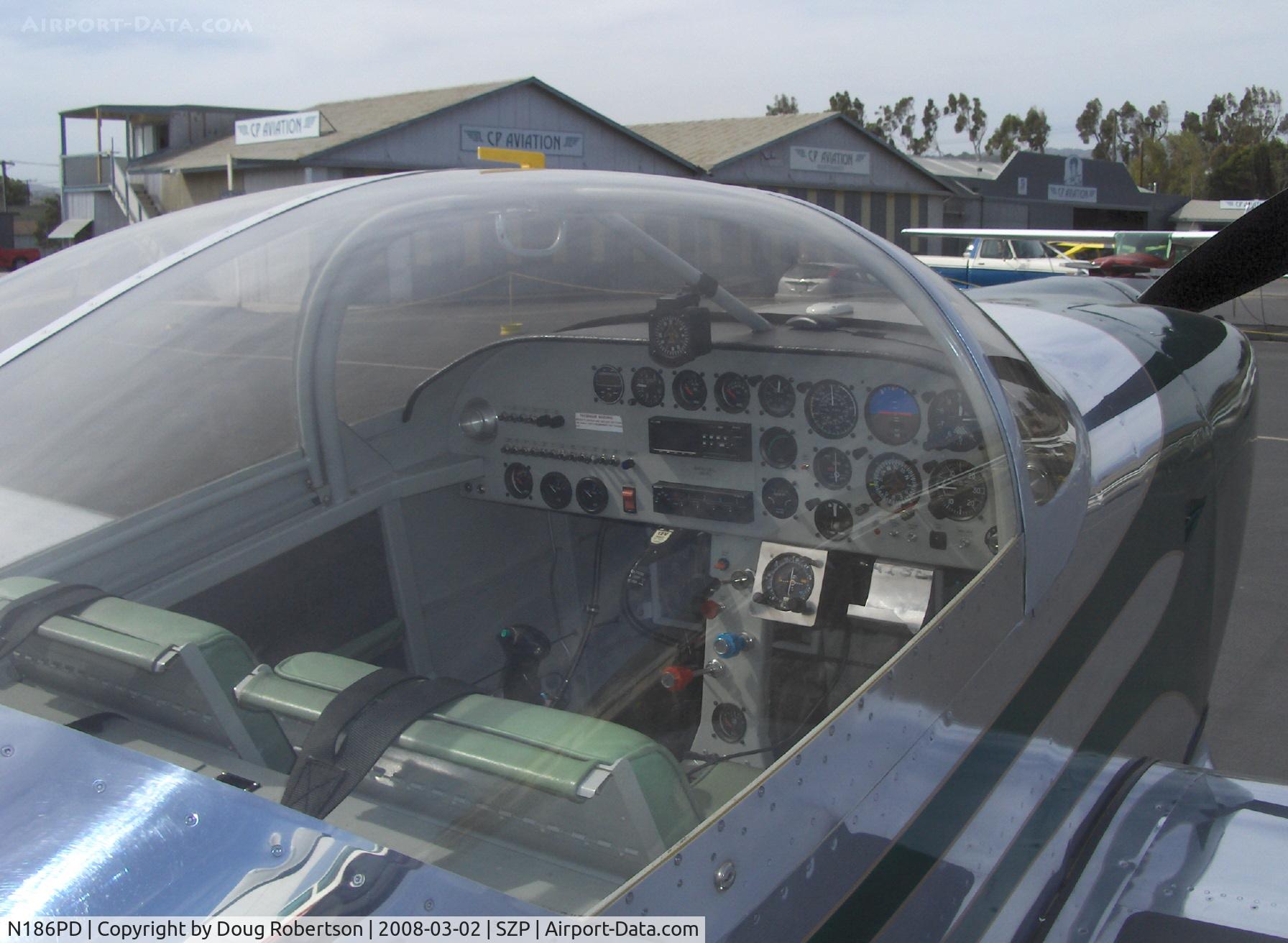 N186PD, 1999 Vans RV-6 C/N 22096, 1999 Johnson/Albrecht VAN's RV-6, panel-this aircraft flown from right side