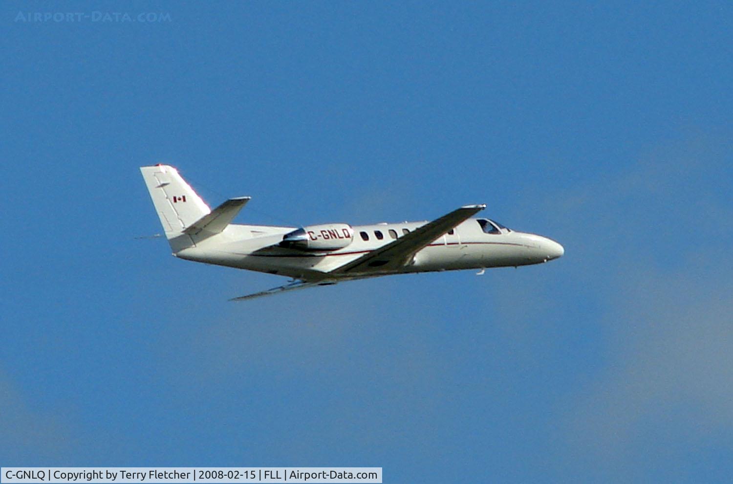 C-GNLQ, 1996 Cessna 560 Citation Ultra C/N 560-0390, Citation 560 Ultra climbs out of FT Lauderdale Int