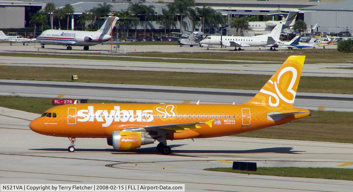 N521VA, 2006 Airbus A319-112 C/N 2773, Skybus is now operating one of the A319 that was ordered by Virgin America