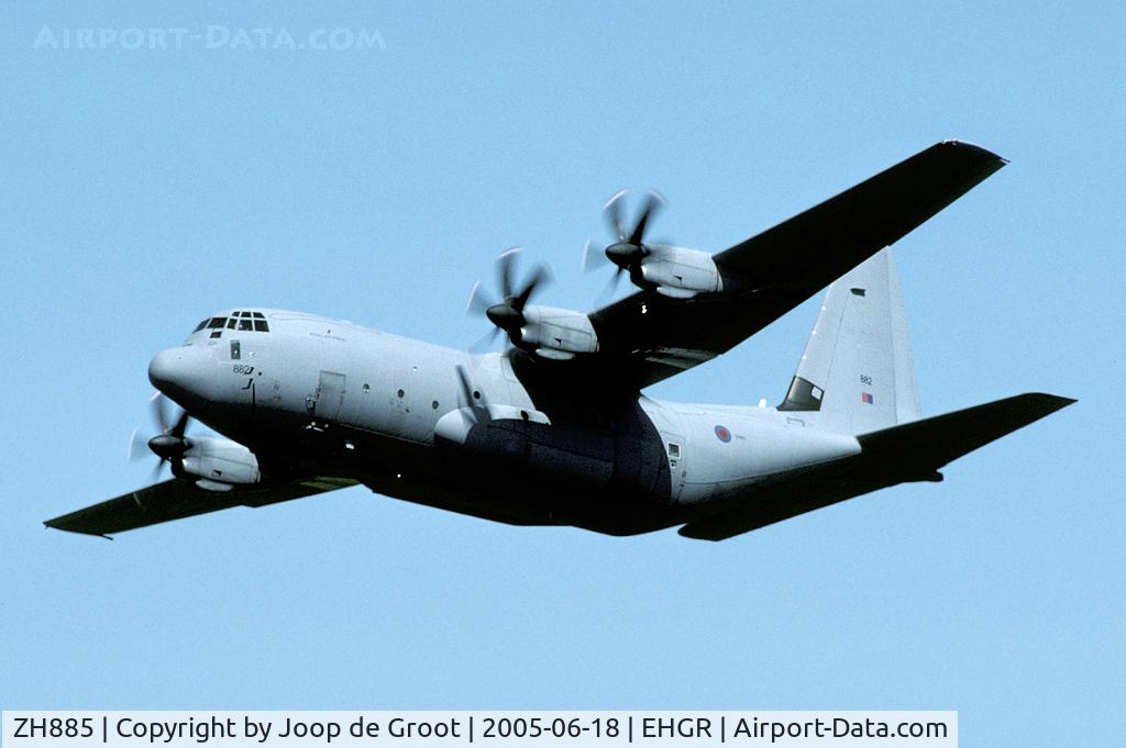 ZH885, 1999 Lockheed Martin C-130J Hercules C.5 C/N 382-5483, Low pass during the Gilze-Rijen air show.