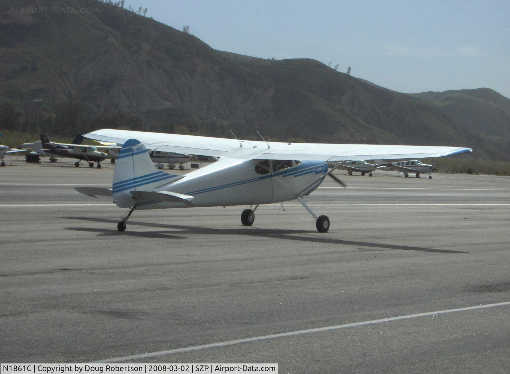 N1861C, 1953 Cessna 170B C/N 26005, 1953 Cessna 170B, Continental C145-2 145 Hp, taxi to Rwy 04