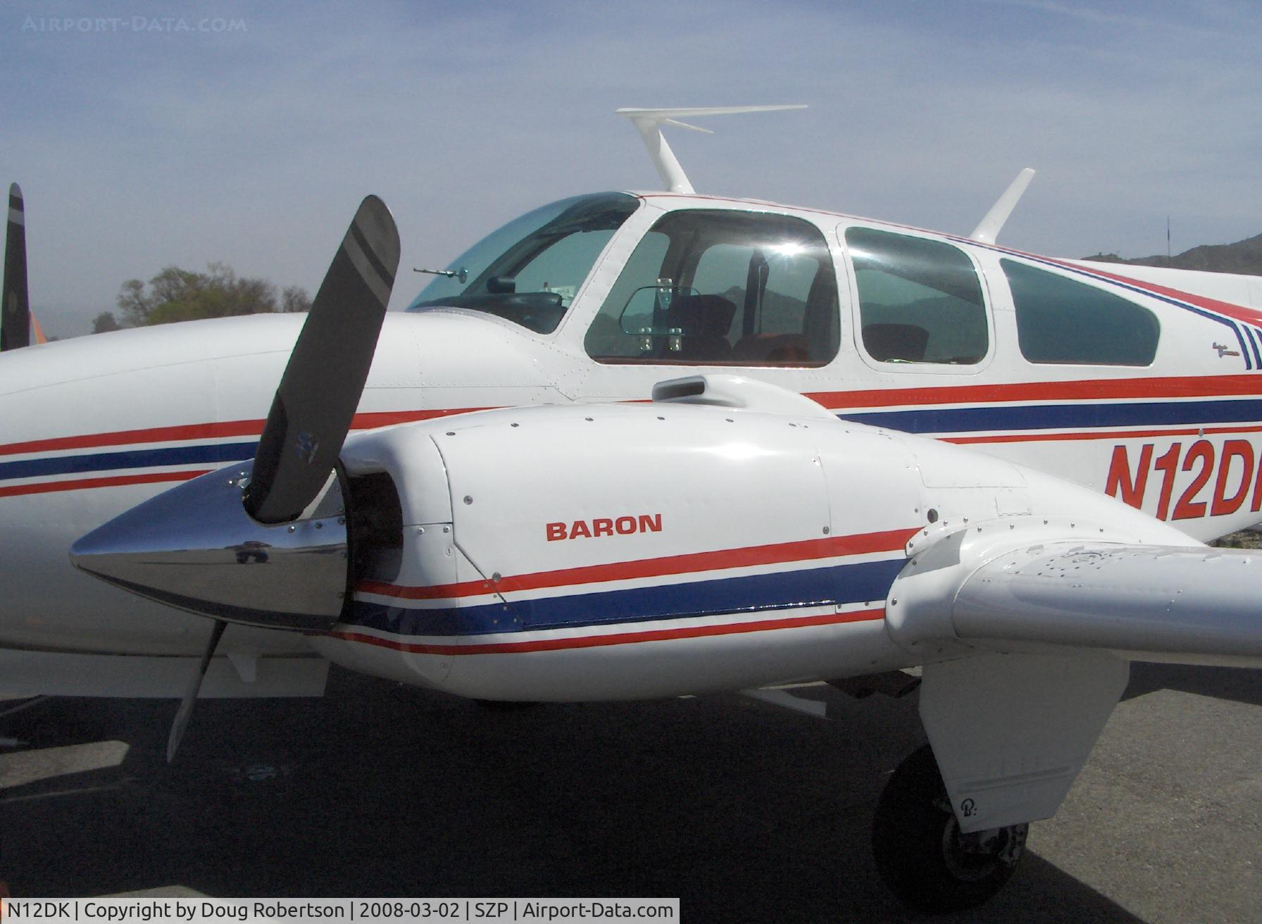 N12DK, 1967 Beech C55 Baron (95-C55) C/N TE-290, 1967 Beech 95 C55 BARON, two Continental IO-520-C 285 Hp each, engine nacelle