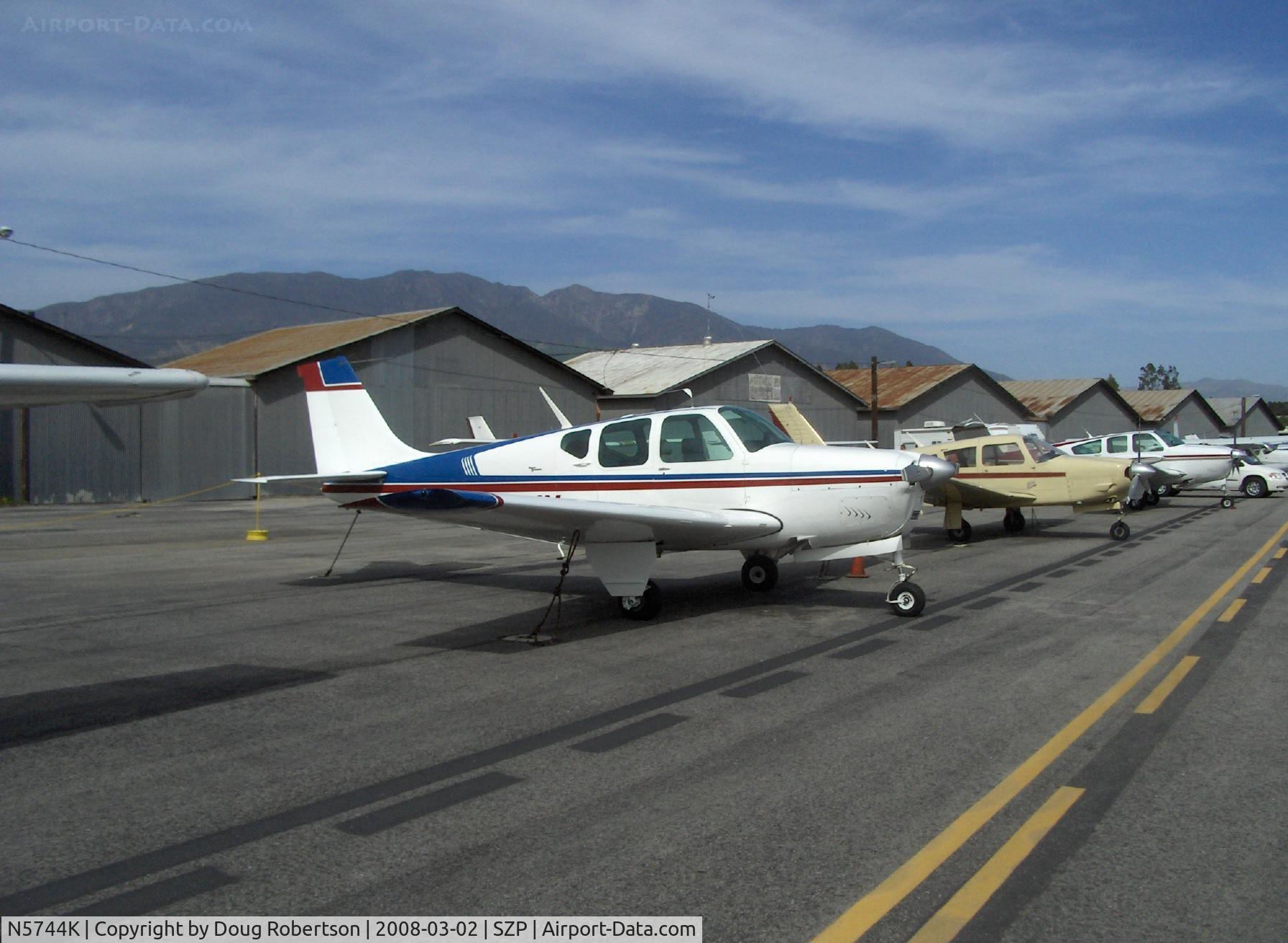 N5744K, 1964 Beech 35-B33 Debonair C/N CD-790, 1964 Beech 35 B33 DEBONAIR, Continental IO-470-K 225 Hp