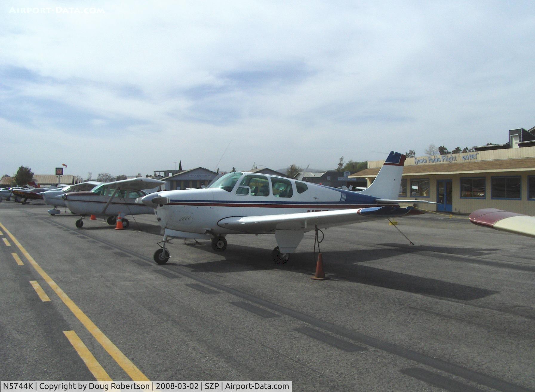 N5744K, 1964 Beech 35-B33 Debonair C/N CD-790, 1964 Beech 35 B33 DEBONAIR, Continental IO-470-K 225 Hp