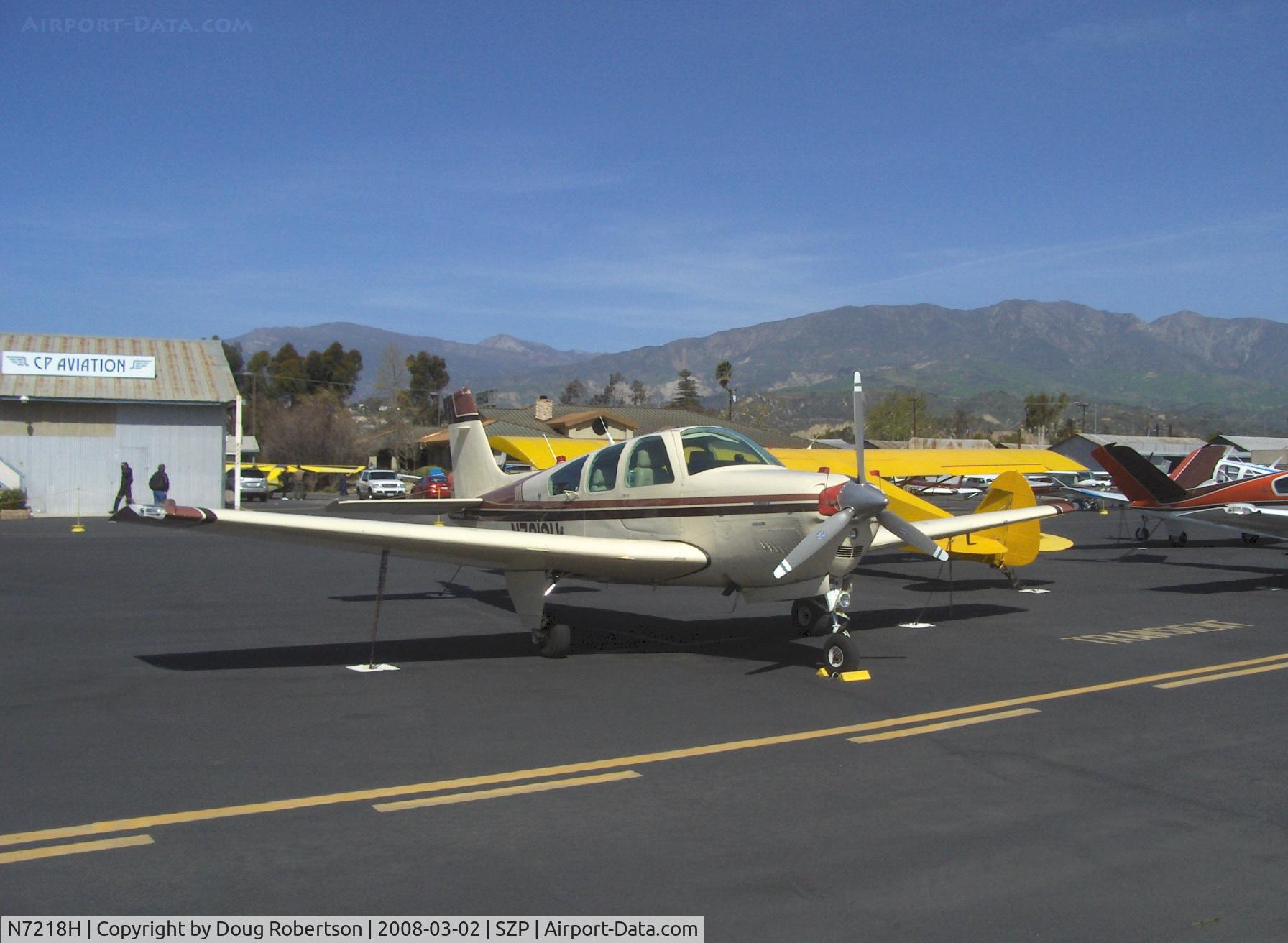 N7218H, 1985 Beech F33A Bonanza C/N CE-1056, 1985 Beech F33A BONANZA, Continental IO-520-B 285 Hp