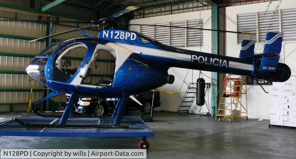 N128PD, 1994 McDonnell Douglas 500N C/N LN062, MD500N wait for police call!  Puerto Rico Police