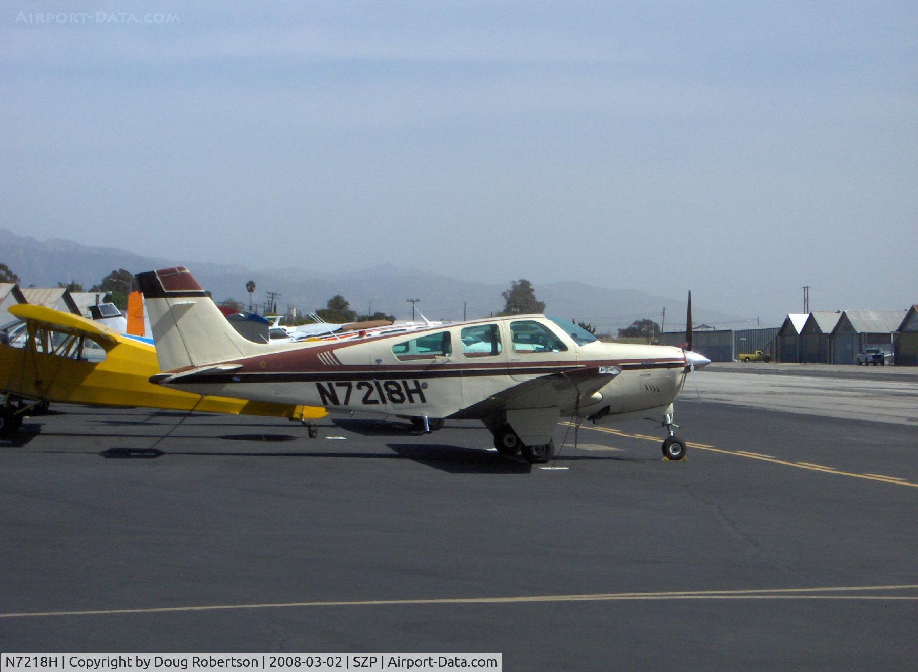 N7218H, 1985 Beech F33A Bonanza C/N CE-1056, 1985 Beech F33A BONANZA, Continental IO-520-B 285 Hp