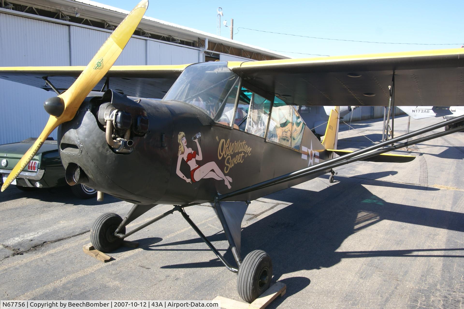 N67756, 1942 Aeronca 0-58B Grasshopper C/N 058B-4582, Location Star NC