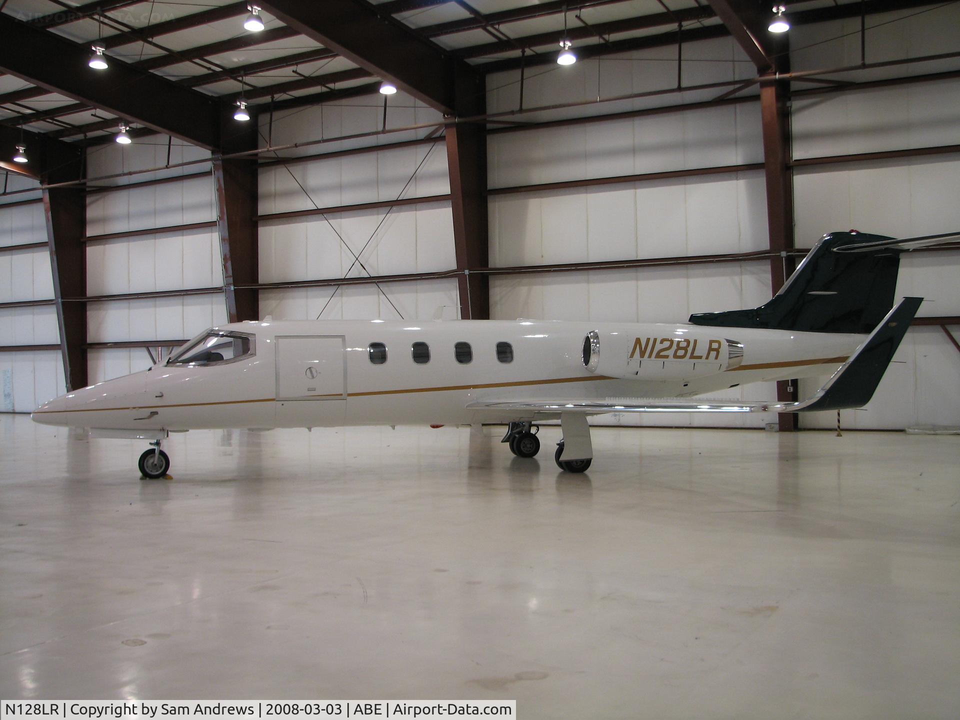 N128LR, 1979 Gates Learjet 28 C/N 001, In the hangar.
