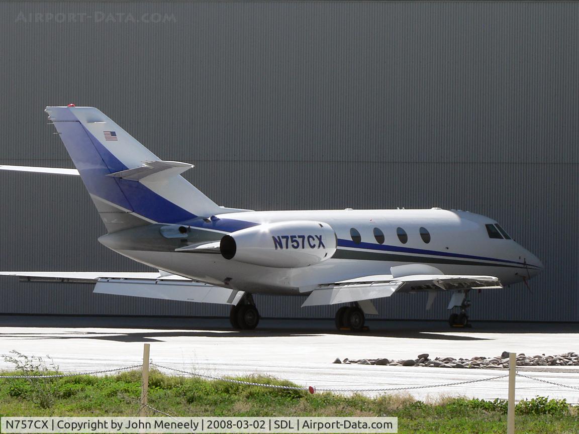 N757CX, 1980 Dassault Falcon (Mystere) 20F-5 C/N 408, Hiding among the hangars