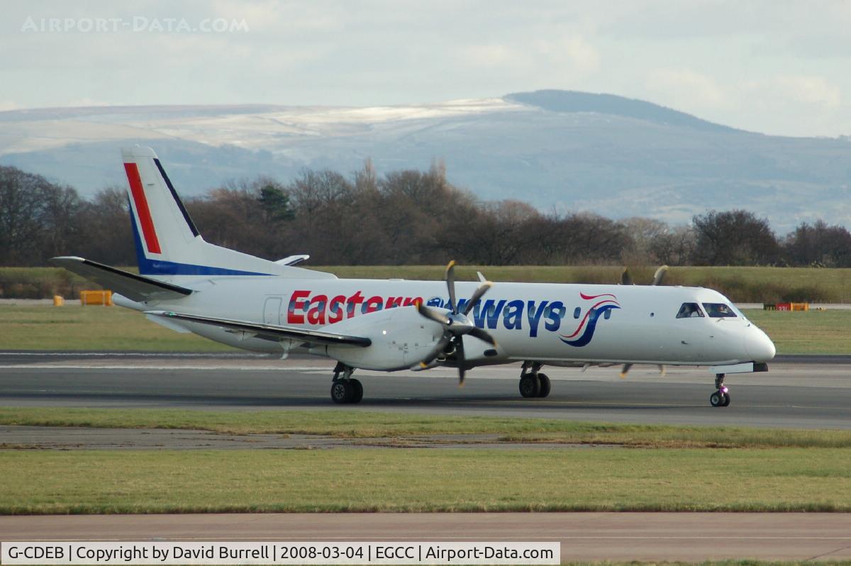 G-CDEB, 1996 Saab 2000 C/N 2000-036, Eastern Airways - Taxiing