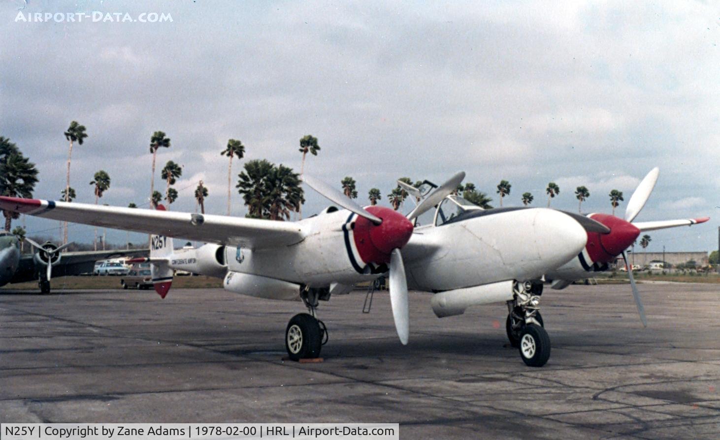 N25Y, 1944 Lockheed P-38L-5LO Lightning C/N AF44-53254, Lefty Gardners White Lightning at Harlingen
