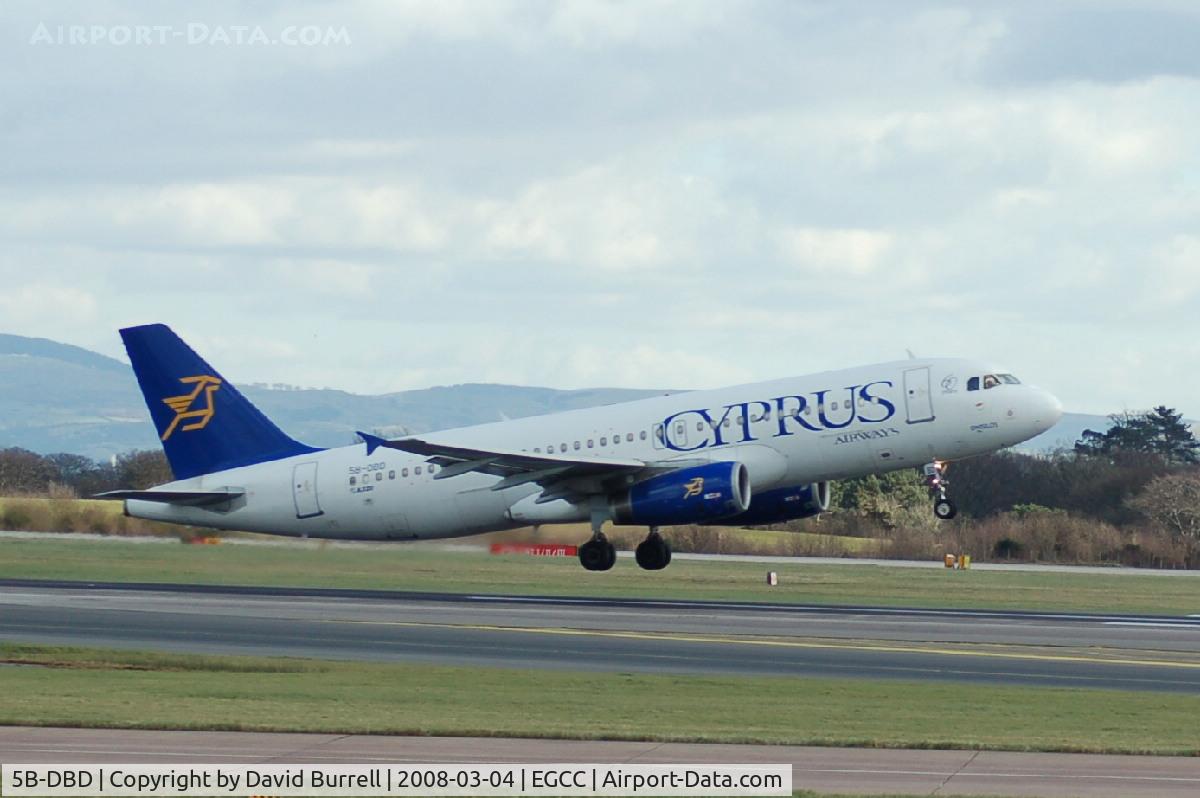 5B-DBD, 1992 Airbus A320-231 C/N 316, Cyprus Airways - Taking Off