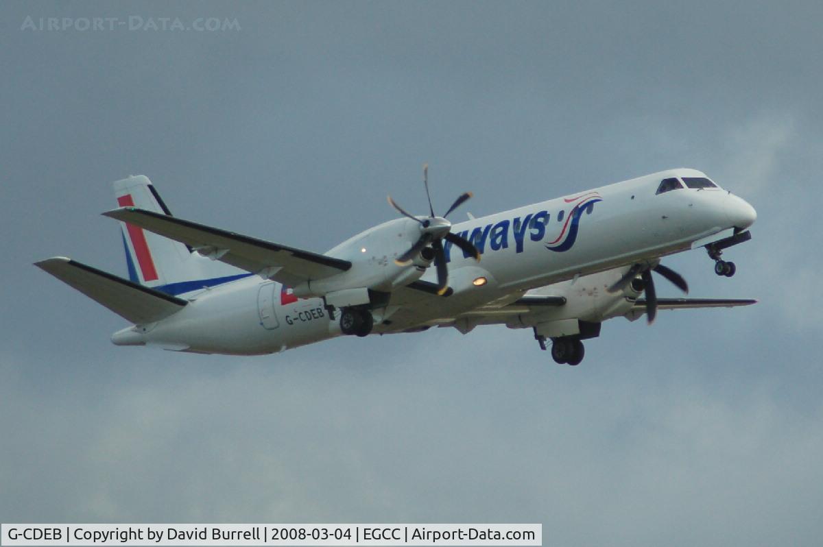 G-CDEB, 1996 Saab 2000 C/N 2000-036, Eastern Airways - Taking Off