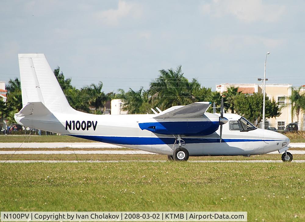 N100PV, 1959 Aero Commander 500 C/N 784, Parked at Tamiami Kendall, South Miami