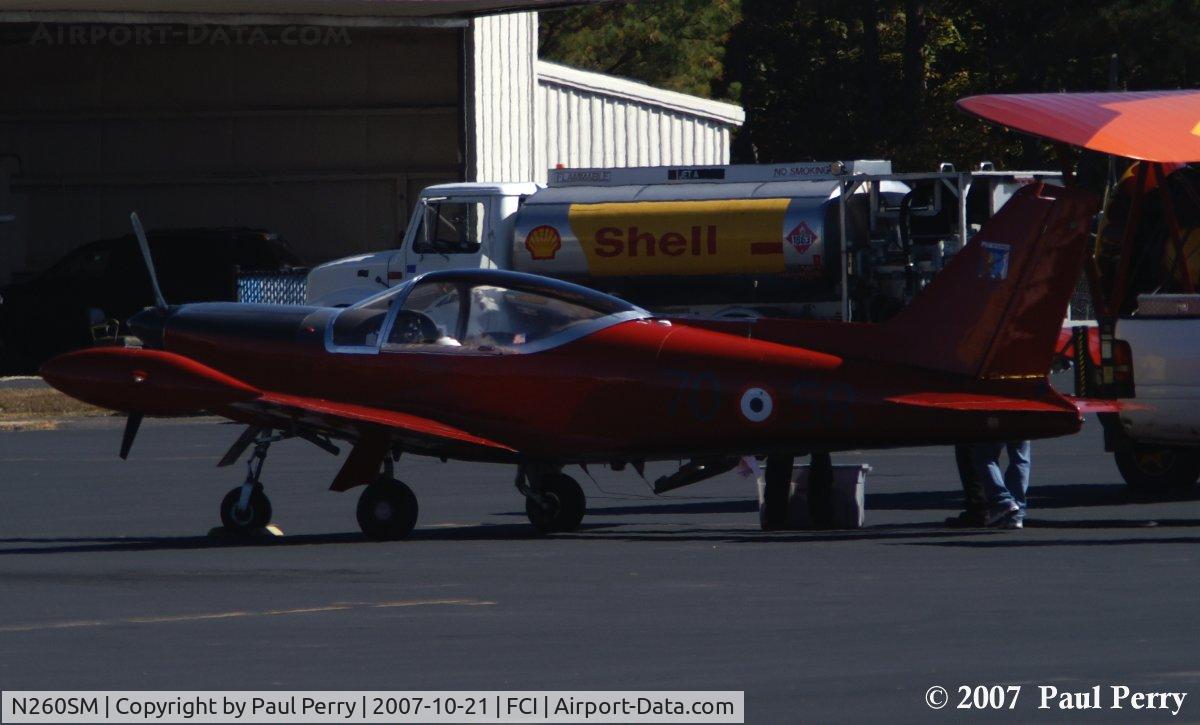 N260SM, 1970 SIAI-Marchetti F-260 C/N 2-40, Awaiting her post-demo checkout