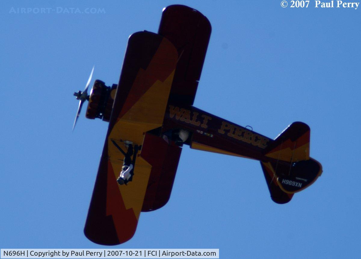 N696H, 1942 Boeing A75 C/N 75-3326, That's Nicole Rodriguez, with the best view of the show