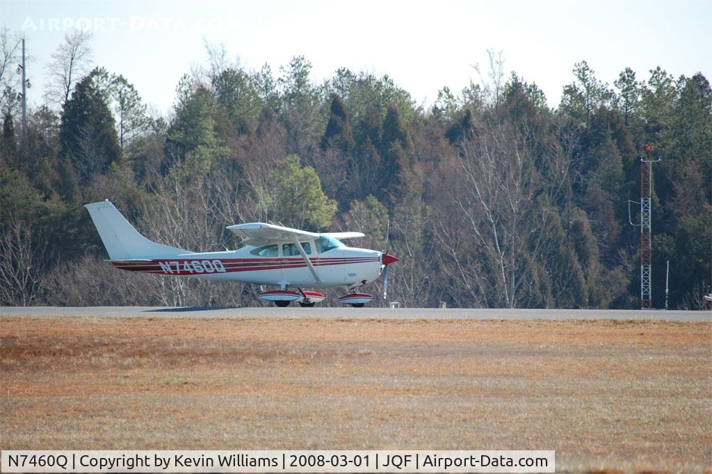 N7460Q, 1972 Cessna 182P Skylane C/N 18261100, Landing at Concord Regional Airport (KJQF)