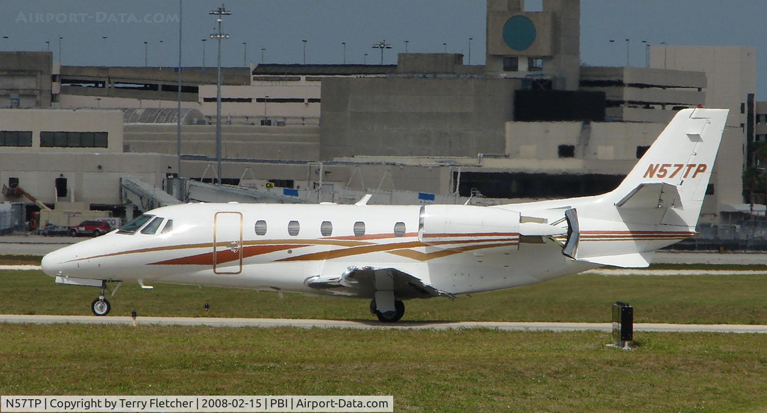 N57TP, 2002 Cessna 560XL C/N 560-5261, The business aircraft traffic at West Palm Beach on the Friday before President's Day always provides the aviation enthusiast / photographer with a treat