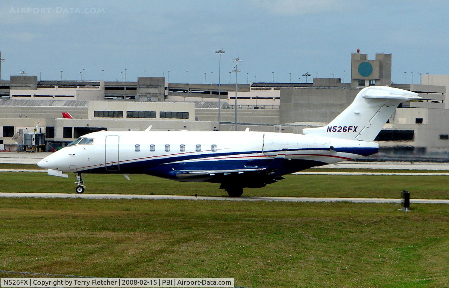 N526FX, 2006 Bombardier Challenger 300 (BD-100-1A10) C/N 20118, The business aircraft traffic at West Palm Beach on the Friday before President's Day always provides the aviation enthusiast / photographer with a treat